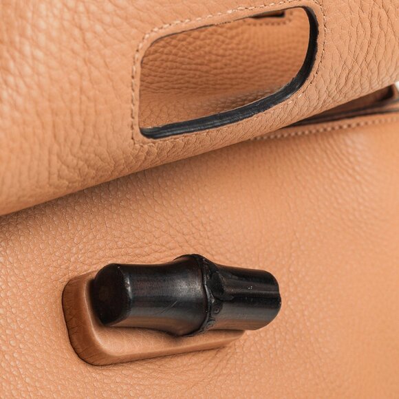 Gucci Bamboo Daily Rose Beige Leather Large Top Handle Bag - Picture 11 of 14